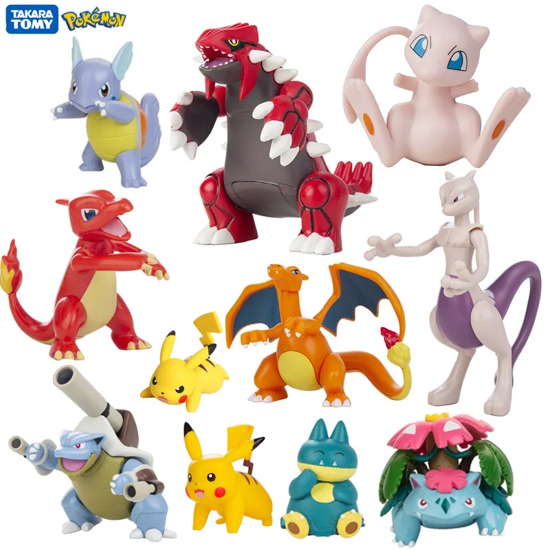 aliexpress.com - Pokemon 4-13Cm Tomy New Cartoons Movie Anime Figure Pikachu Bulbasaur Charmander Cosplay Collection Pet Action Model Toy Gift