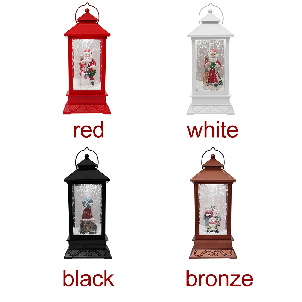 

Ornaments Portable Music Box Party Outdoor Home Christmas Decoration ABS Kid Gift Snow Globe Holiday LED Light Lightweight