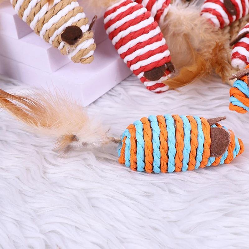 1 шт. Рандомный цвет игрушка для котов "Кошачья игрушка с искусственным пером и бумажной нитью для жевания и игры с тренировкой"