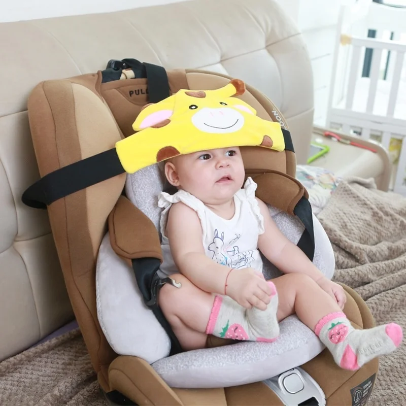 Artefacto de Dozing y dormir para ni&ntilde;os, cintur&oacute;n de ayuda para dormir en el coche, asiento de seguridad de dibujos animados para beb&eacute;, cintur&oacute;n de fijaci&oacute;n para la cabeza, almohadas para beb&eacute;s-1