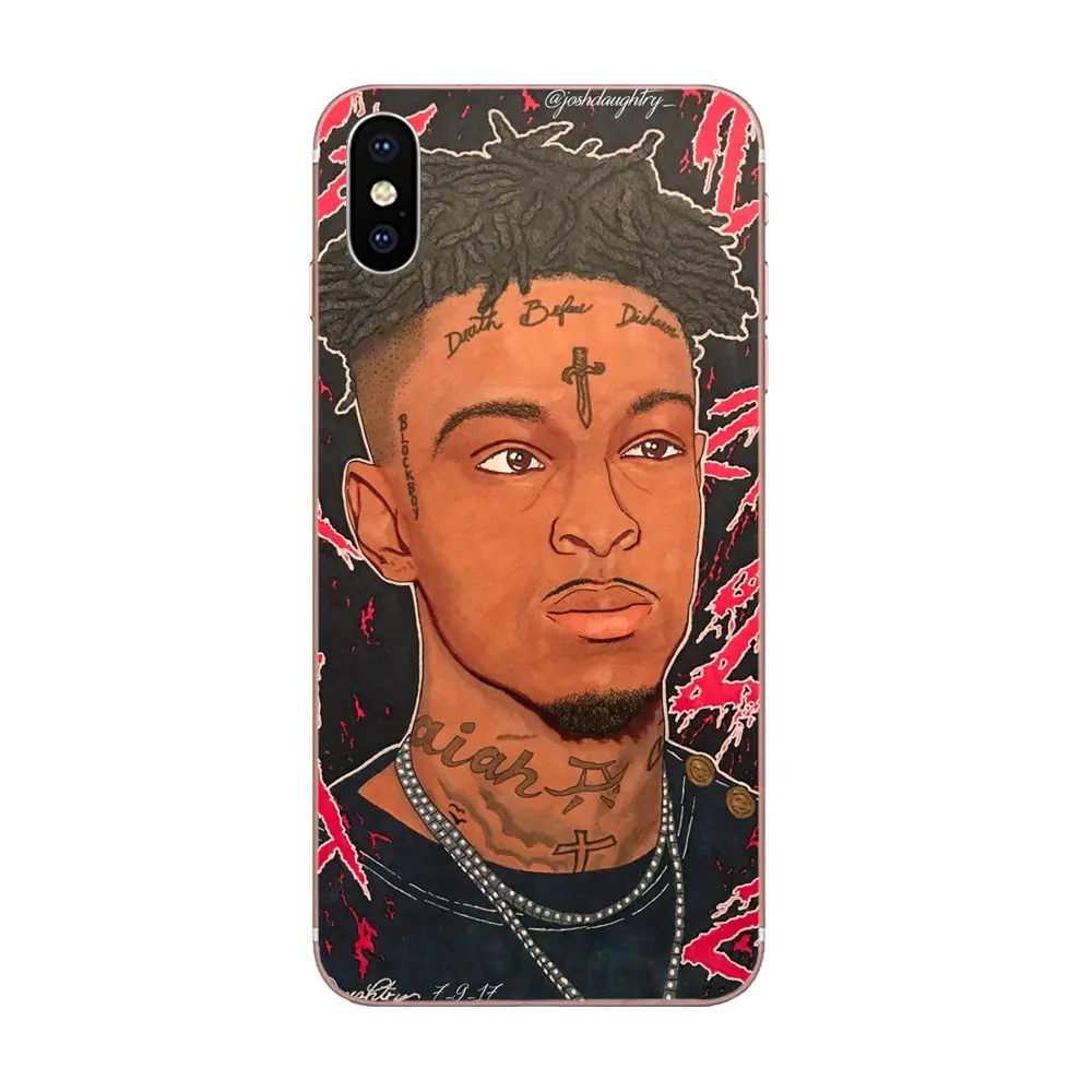 В стиле хип-хоп 21 Savage для Galaxy Grand A3 A5 A7 A8 A9 A9S On5 On7 Plus Pro Star 2015 2016 2017 2018