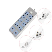 2m extension cord power strip socket eu plug 4 usb charging power cord wall charging adapter suitable for home network filter