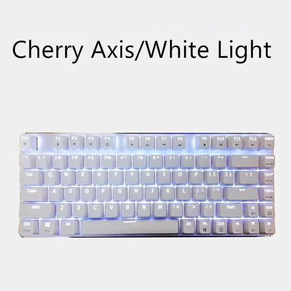 White Light Cherry Все новые Magicforce 82 ключ USB проводной с подсветкой эргономичная Механическая игровая клавиатура Gateron/Cherry переключатели; Ice-Blue подсветка - Цвет: White Light Cherry