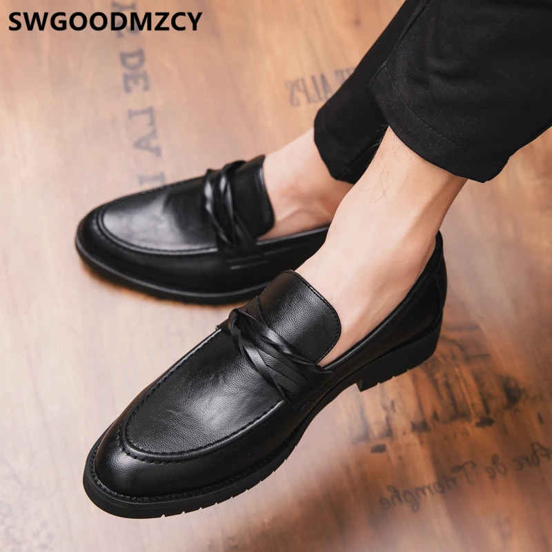 

Leather Shoes Men Formal Loafers Oxford Shoes For Men Coiffeur Brown Dress Office Shoes Men Classic Sepatu Slip On Pria Ayakkabi
