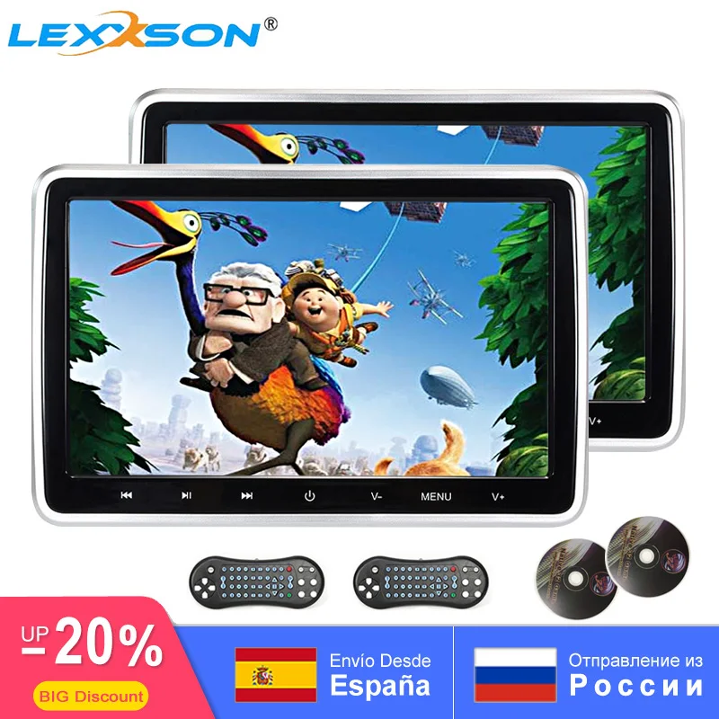 Автомобильный монитор на подголовник 10 1 дюйма DVD-видео плеер USB/SD/HDMI/IR/FM TFT ЖК-экран