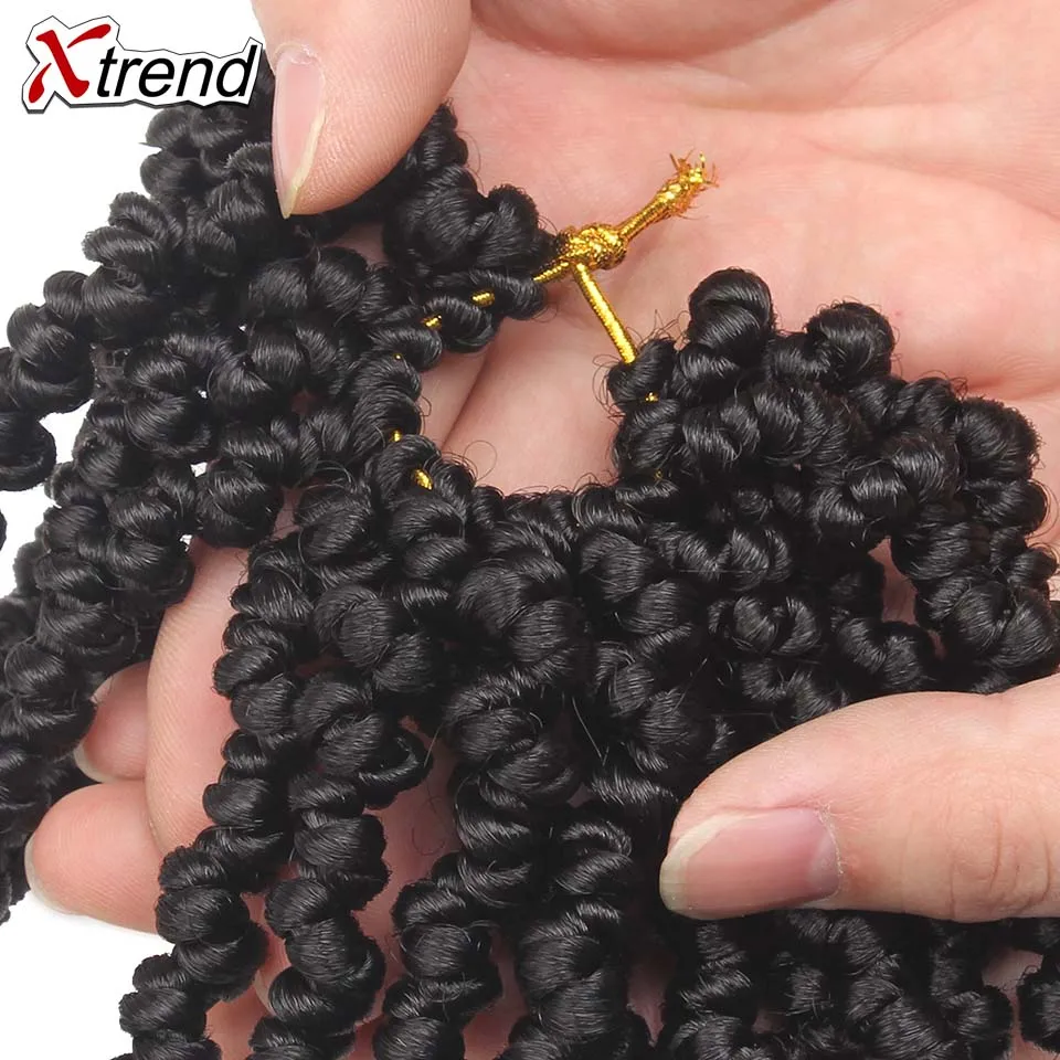 Xtrend синтетические Короткие пре-скрученные волосы боб Весна Твист Вязание