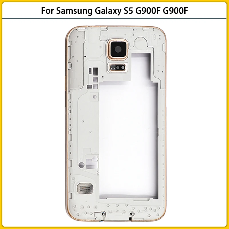 Новинка высокое качество средняя рамка для Samsung Galaxy S5 i9600 G900F G900H задняя Крышка