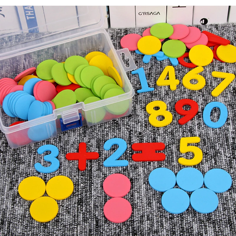 

Montessori Counting Disc Toy Children Maths Arithmetic Teaching Aids Number Cognition Preschool Educational Toy For Kids 100pcs