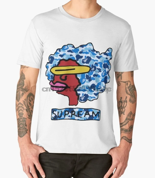 Мужская футболка с принтом хлопковые футболки круглым вырезом в стиле Supream Gonz