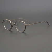 japanese handmade john lennon small square titanium glasses frame men retro eyeglasses myopia reading eyewear oculos de grau