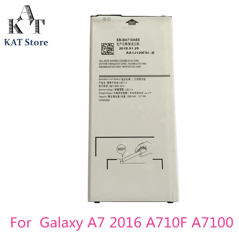Семейная батарея 3300 мАч для телефона Samsung Galaxy A7 2016 A710 A710F A7100 A7109, батареи, лучшее послепродажное обслуживание