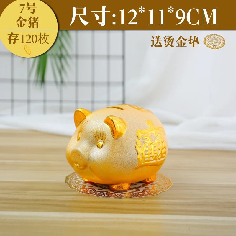 

Golden Pig Piggy Bank Lucky Cute Piggy Bank Children Creative Ceramic Money Box Birthday Gift Huchas Home Decoration DJ60PB