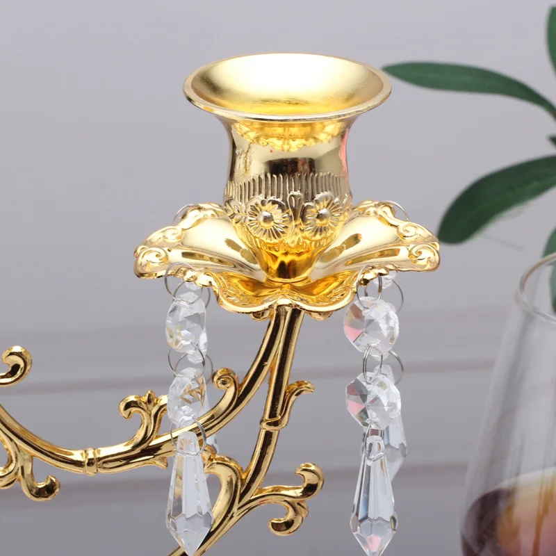 Хрустальный подсвечник Свадебный канделябр в центр стола украшение для ужина