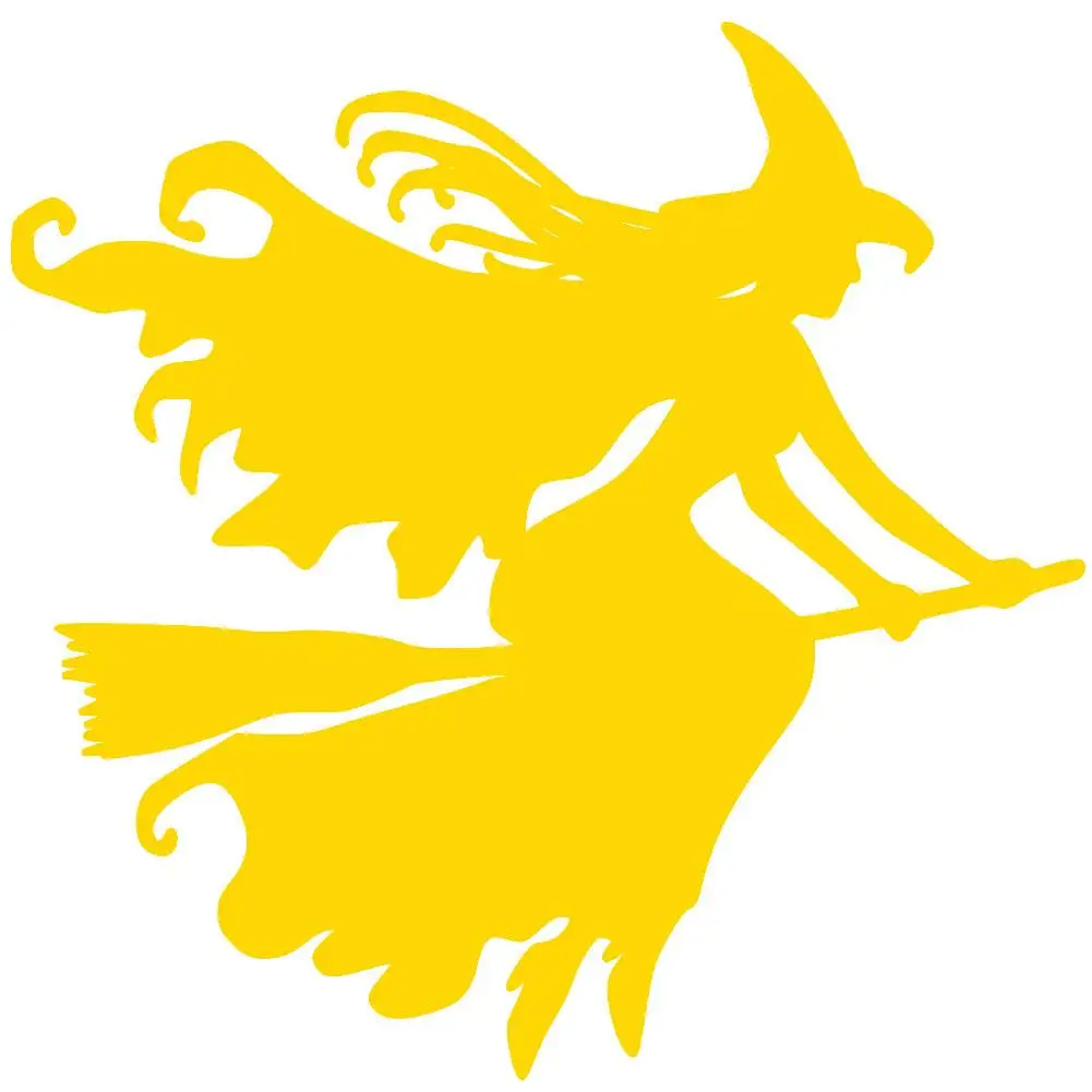 

Witch on Broomstick Halloween Car Vehicle Reflective Decals Sticker Decoration