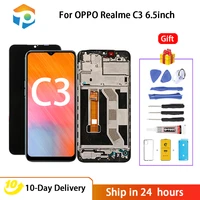 lcd for realme c3 lcd display with frame digitizer touch screen replacement for oppo realme c3 rmx2027 rmx2021 rmx2020 6 5