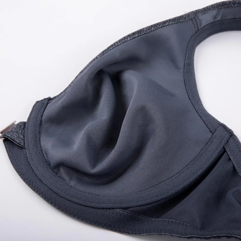 

Hot Sale Women's Plus Size Full Coverage Underwire Support Unlined Racerback Plunge Front Close Bra