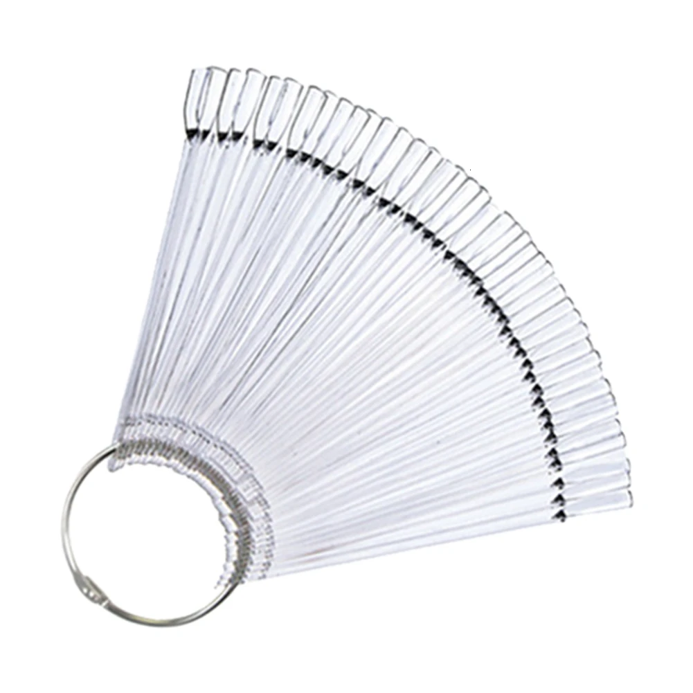 Веерообразные палочки для демонстрации лака ногтей прозрачная Нейл-арт типсов 50