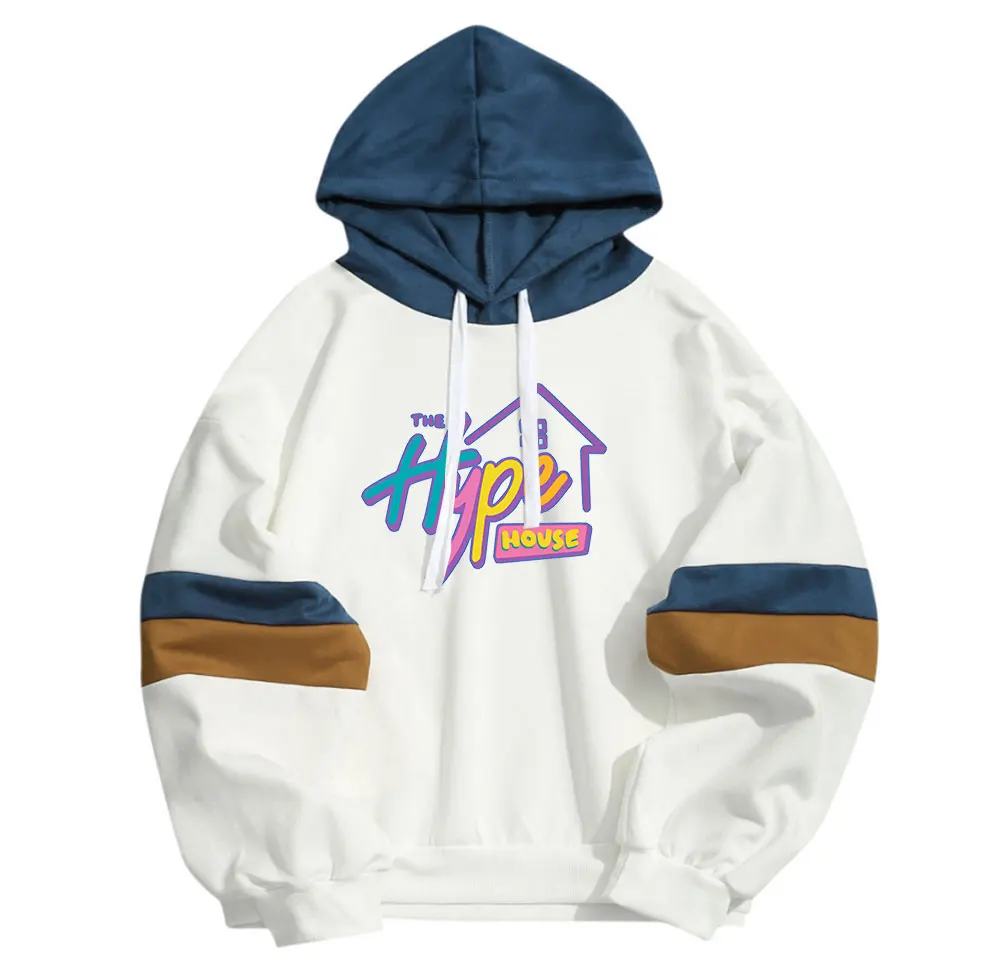 Hype house толстовки с принтом для женщин/мужчин Модная толстовка капюшоном и длинным