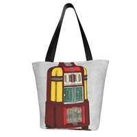 jukebox shopping bag vintage polyester office handbag woman gifts bags