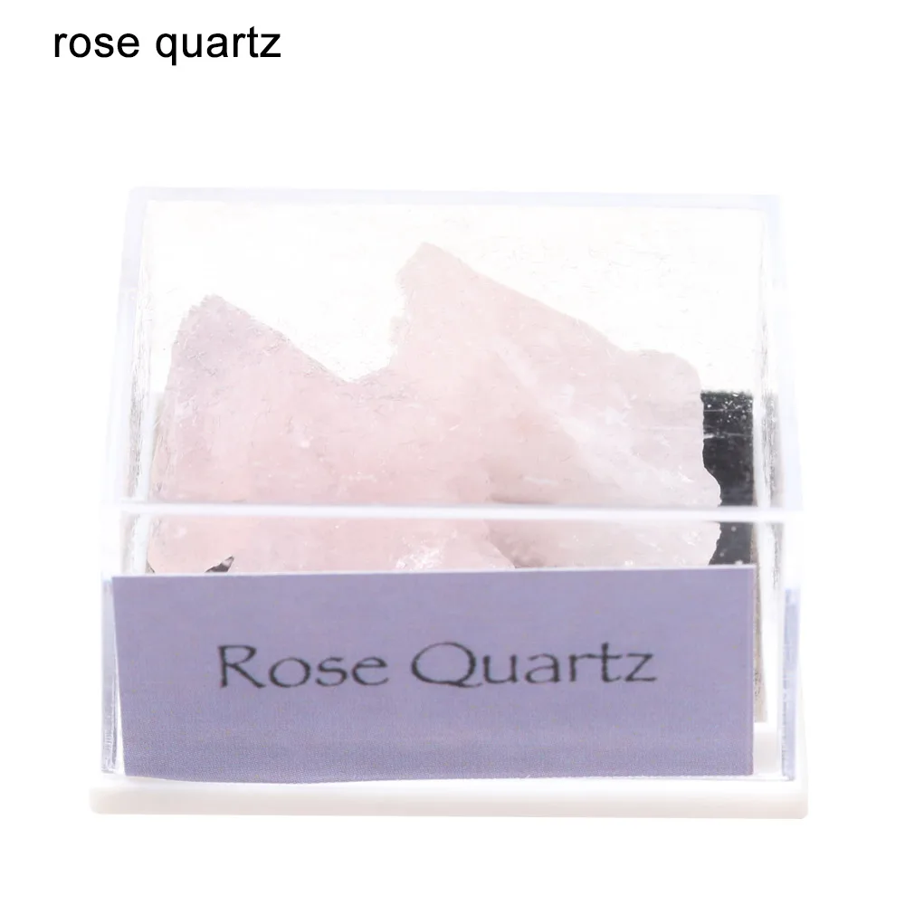 rose quartz 1 коробка Натуральный Необработанный Рудный кварц образец кристаллического минерала энергетические целебные камни необработанные драгоценные камни коллекционные украшения - Цвет: rose quartz