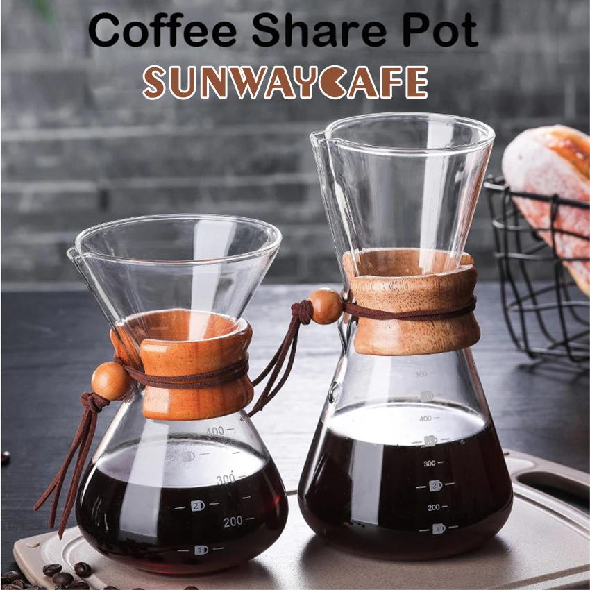 Термостойкий чайник для кофе ручной работы 400/600/800 мл кофейник чашка инструменты