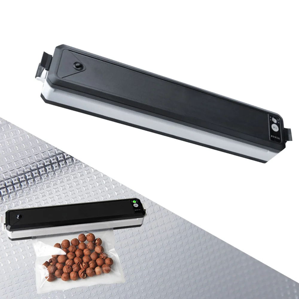 

Full Automatic Vacuum Sealer Useful Food Preservation Vacuum Sealer Machine Air Sealing System for Home Store (Black, with US