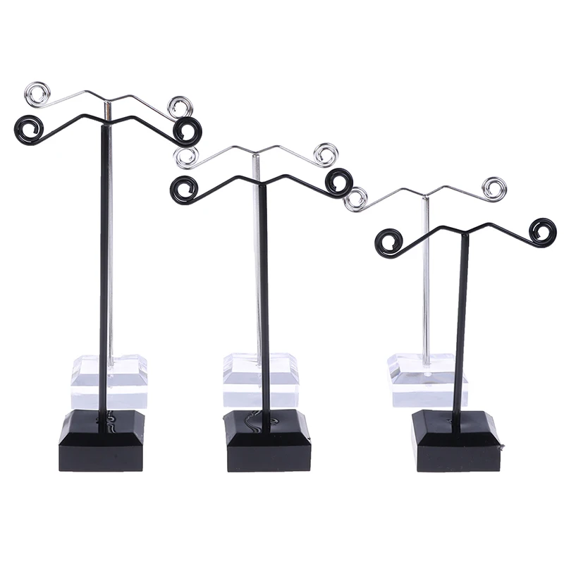 

3pcs Acrylic Stud Earring Jewelry Display Rack Stand Organizer Bouches Ornament Holder Hook Hanger Counter Case