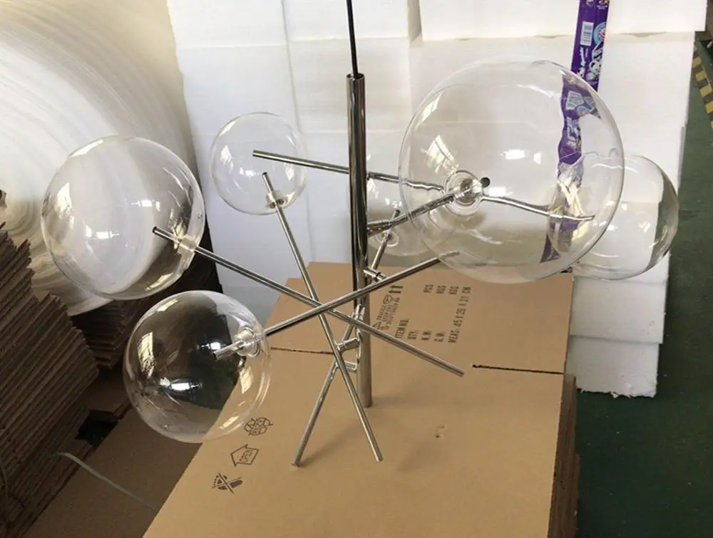 

Europe Modern Creative Concise Style Glass Pendant Light Glass Bubbles Study Livingroom Restaurant Cafe Kitchen Decoration Lamp