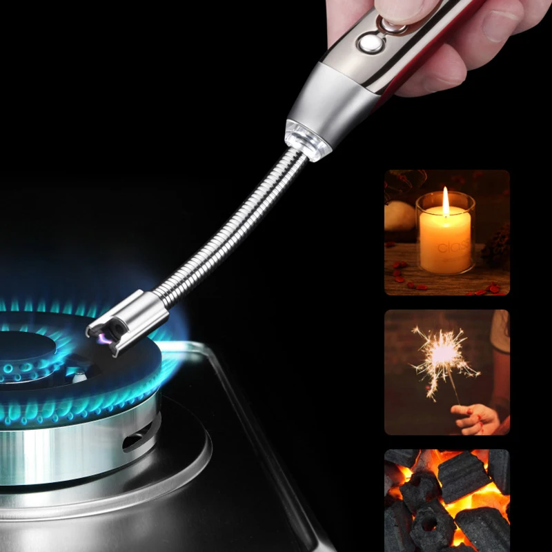 Электрическая импульсная дуговая Зажигалка со светодиодным дисплеем батареи