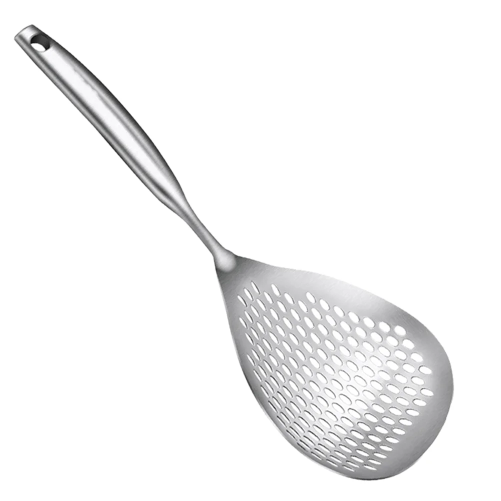 

1Pc Stainless Steel Filter Spoon Home Noodle Colander Kitchen Tool (Silver)