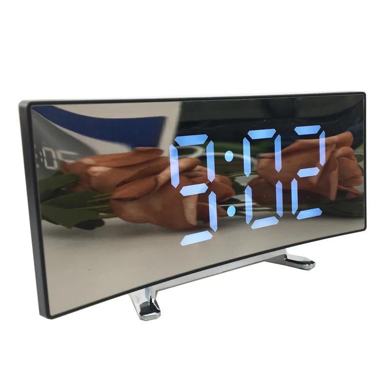 

Цифровой будильник со светодиодный ным экраном, будильник для детской спальни, функция повтора температуры, настольные часы, домашний деко...