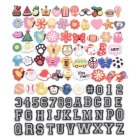 Оптовая продажа; Большие размеры 36-150 ПК Обувь с рисунком из мультфильмов, Чарующее ювелирное Детские вечерние подарки Письмо значок с рисунком крокодил силикон Отверстие аксессуары в виде тапочек