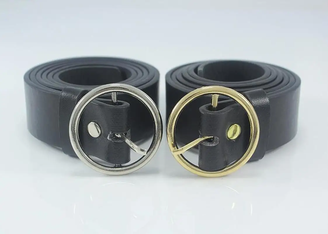 Модный женский винтажный кожаный ремень с металлической пряжкой в стиле