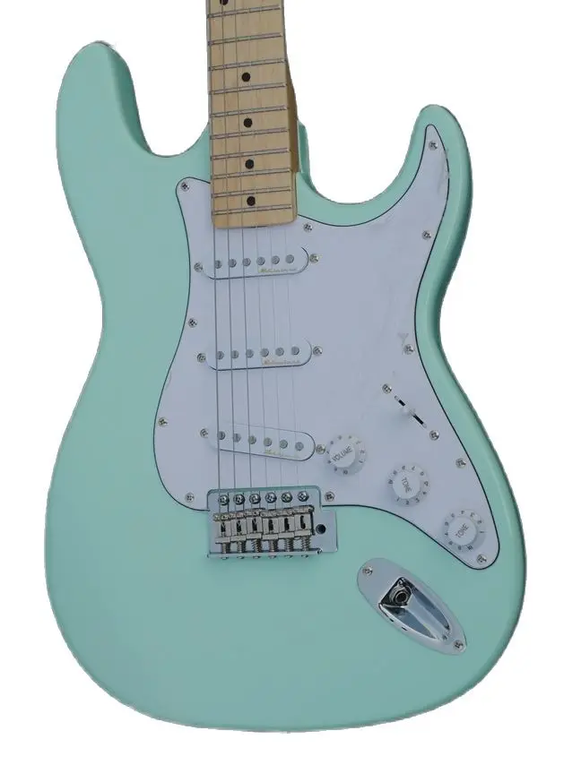 Гитара, высокое качество, электрическая гитара, сделано в Китае, древесина клена, фингерборд, 21 лад, синий цвет