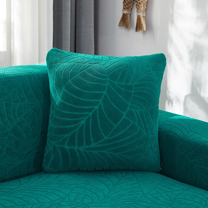 

2PCS Water Resistant Pillow Cover Jacquard Stretch Pillowcase 45*45cm Throw Pillow Covers Elastic Cushion Cover