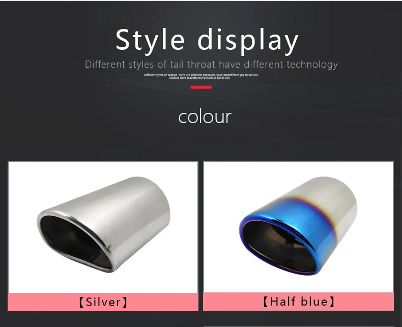 Car exhaust pipe is suitable for Audi Q5 Volvo V70 Mazda 3 Honda Accord stainless steel silencer tail throat accessories