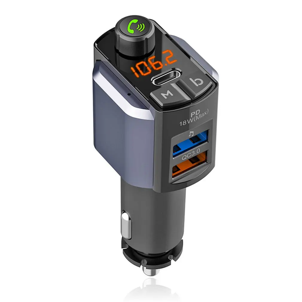 

Новинка, автомобильный беспроводной MP3-плеер с басом, сабвуфером, FM-передатчиком, беспроводной MP3-плеер, автомобильное беспроводное зарядное устройство PC18W QC3.0