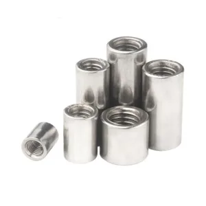2-10 шт. муфтовая гайка M3 M4 M5 M6 M8 M10 304 Длинные круглые гайки из нержавеющей стали