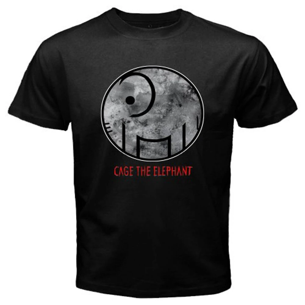НОВАЯ КЛЕТКА слон Рок Группа Логотип Мужская Черная Футболка размер S M L XL 2XL 3XL| |