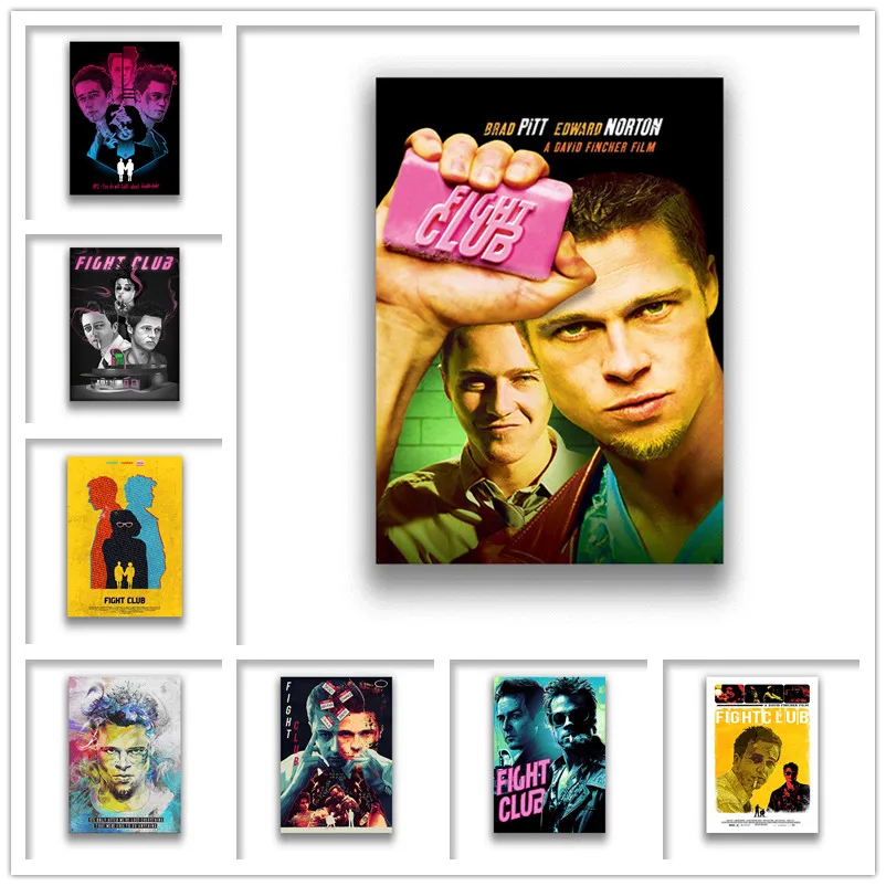 С изображением из фильма Бойцовский клуб хорошее качество картина покрыл Плакат