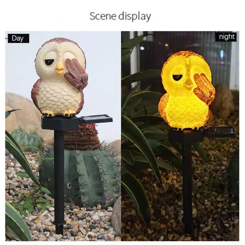 

Solar Lamp LED Owl Animal Lawn Garden Decoration Outdoor Landscape GroundLamp Unique Christmas Lights Outdoor Solar Lamp