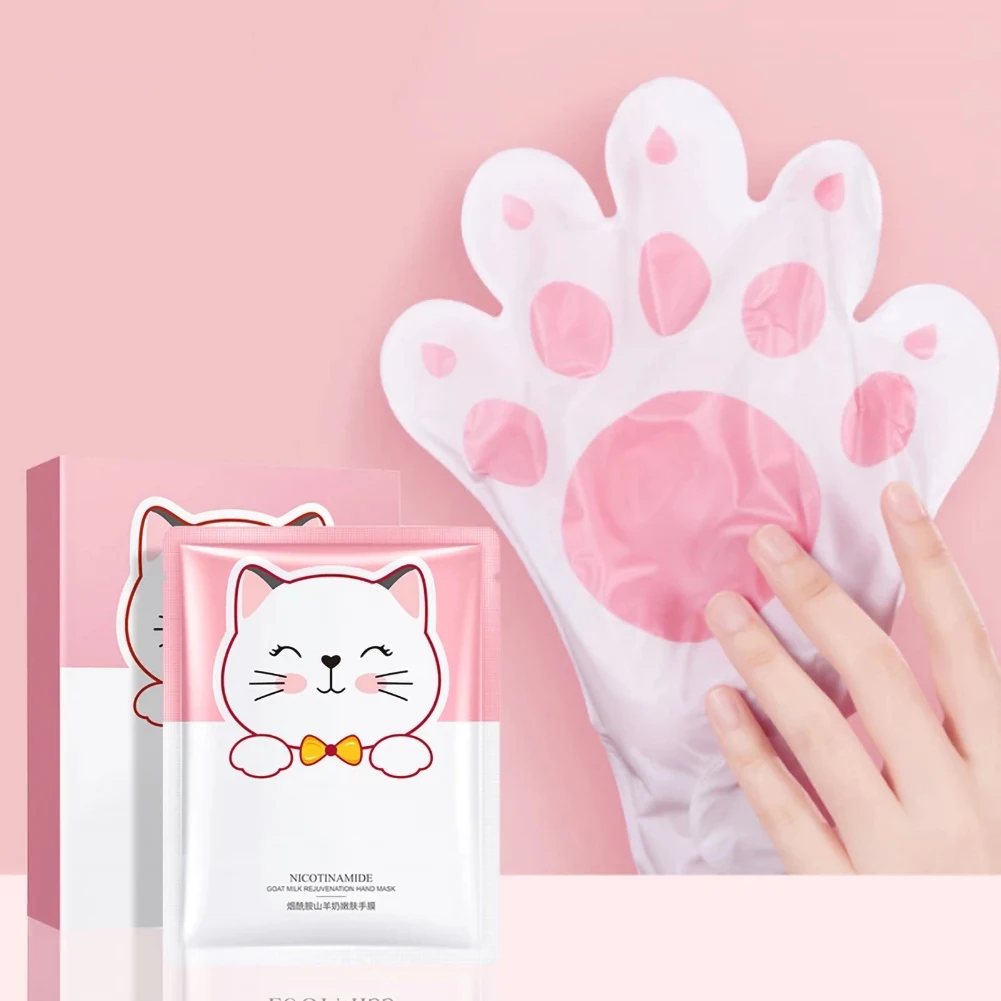 

Niacinamide Goat Milk Hand Mask Moisturizing Whitening Hand Spa Mask Exfoliating Calluses Repairing Cuticles
