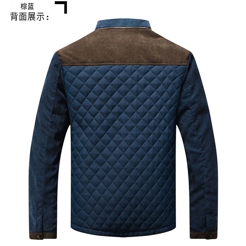 

New 2021 casual men's jacket no cotton plain long sleeve Fashion collar
