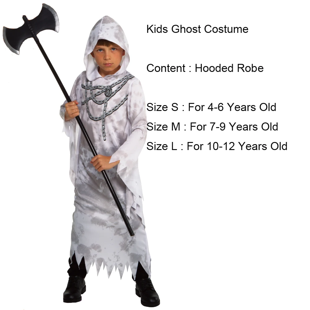 Reneecho Детский костюм на Хэллоуин привидения для мальчиков вампира карнавальный