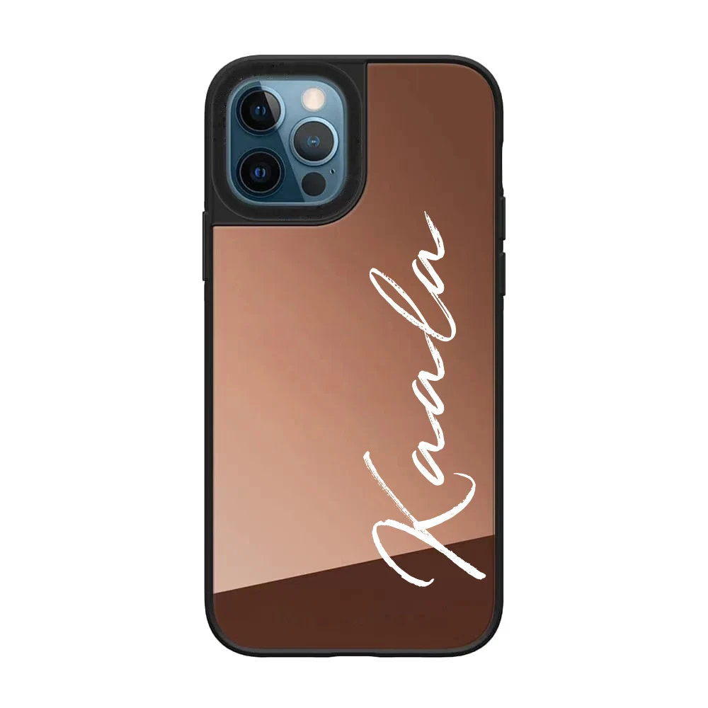 Custom Name letter logo Luxury Mirror Case for Iphone 14 13 11 Pro 12 Pro MAX 8 7 Plus X XS XR Case Shockproof Phone Covers mini