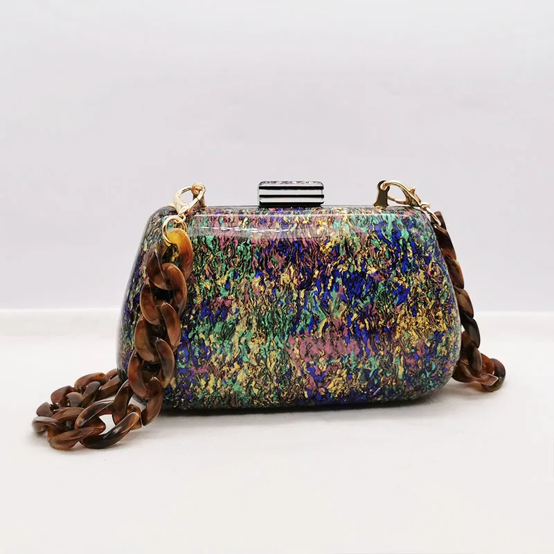 Новинка модный разноцветный акриловый роскошные сумки женские мессенджеры