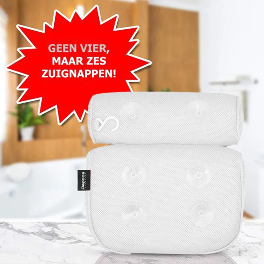

White Bath Tub Pillow Home Spa Massage Cushion Neck & Back Rest With Suction Cup Cushion Neck & Back Rest With Suction Cup