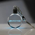 Креативный Хрустальный Стайлинг автомобиля, цветная лампа-вспышка, брелок для amg, бейдж, подвеска, мужской деловой подарок, автомобильные аксессуары, брелок