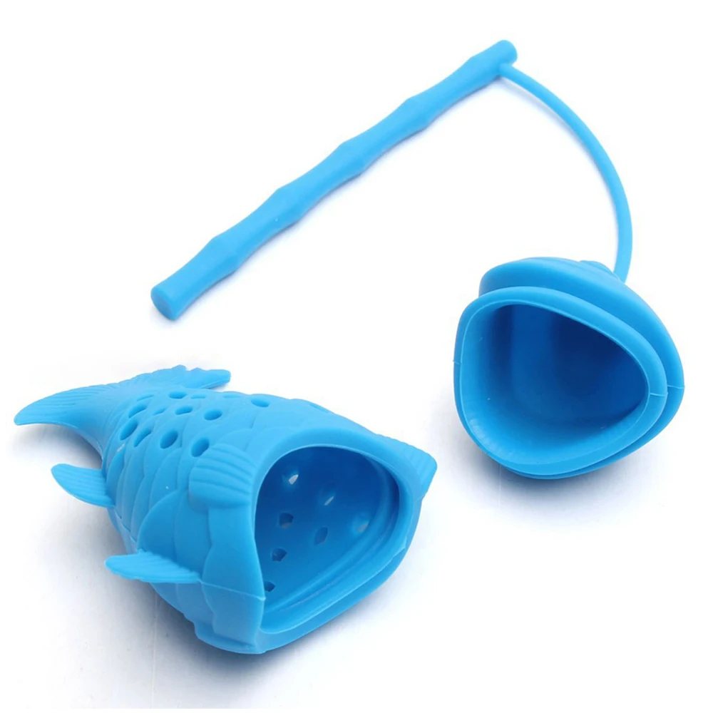 Лидер продаж креативный ситечко для заваривания чая в форме рыбы силиконовый