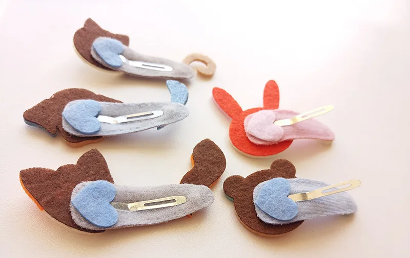 1 шт. Новые Креативные милые заколки для волос с мультяшным котом медведем лисой